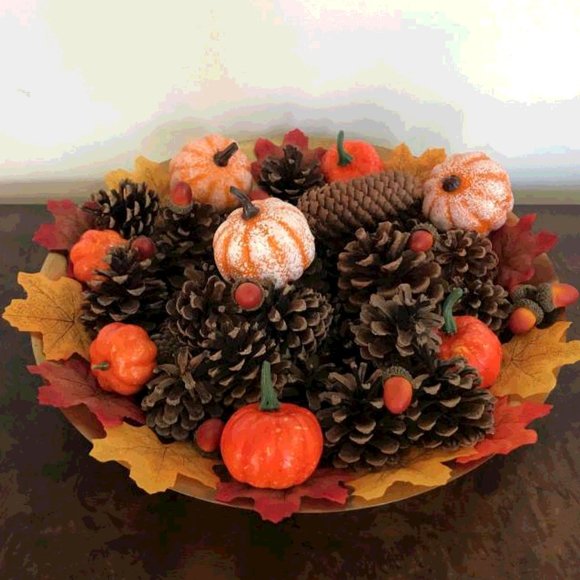 50 PCS Thanksgiving Artificial Pumpkins and Gourds Set, 8 PCS Fake Pumpkins - Picture 1 of 7